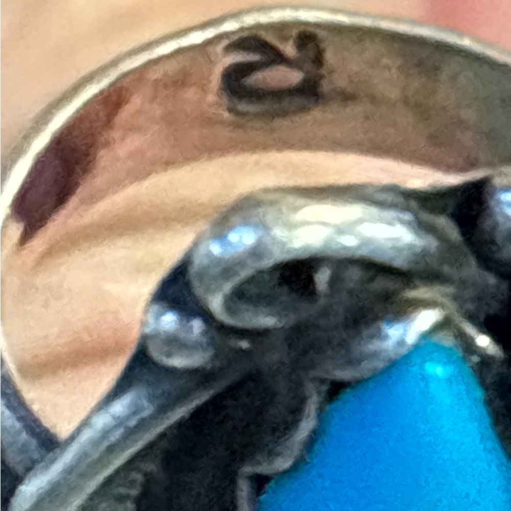 Turquoise Silver Ring - image 7
